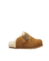 Coach Men's Buckle Clog In Signature Slippers