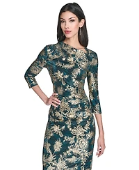 Vince Camuto Women's Metallic Crinkle Knit Dress