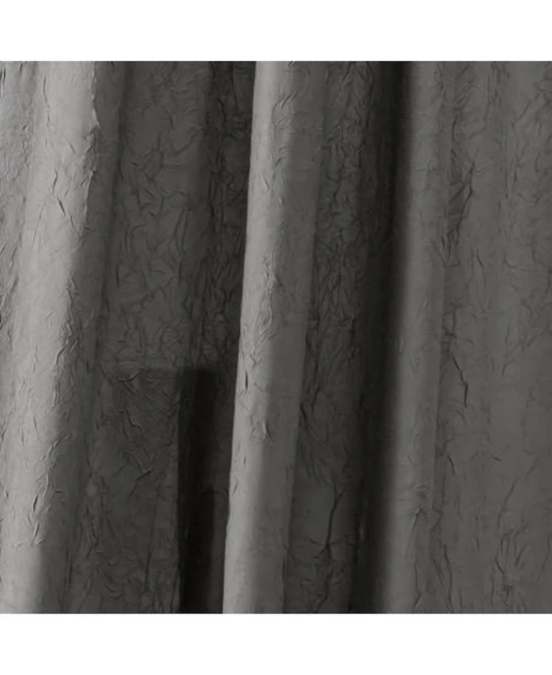 Ellis Curtain Portland Crushed Taffeta Rod Pocket Tailored Panel - 48" x Grey