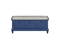 Classic Shoe Bench Cabinet with Cushion and Three Drawers