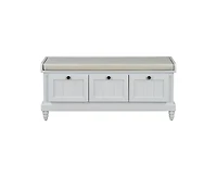 Classic Shoe Bench Cabinet with Cushion and Three Drawers