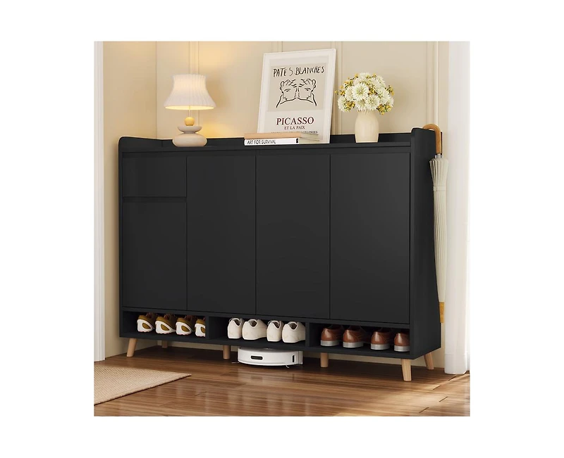 Casainc Contemporary Storage Shoe Cabinet with Adjustable Shelves