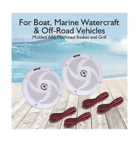 Waterproof Marine Speakers, Low-Profile Slim Style, 4.0'' -inch (100 Watt)