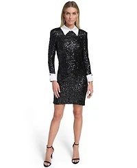 Eliza J Women's Sequin Detail Collar Dress