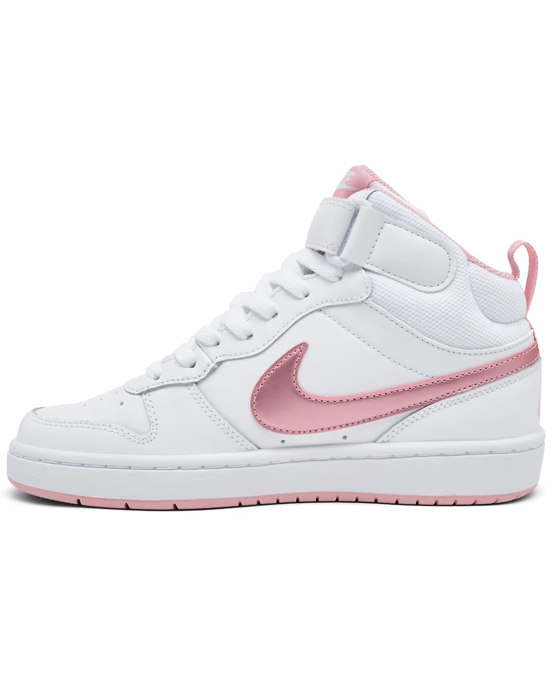 Nike Big Girls Court Borough Mid 2 Casual Sneakers from Finish Line