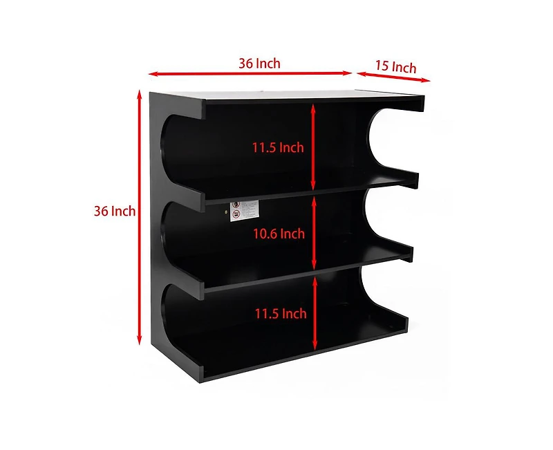 Casainc 4-Tier Book Shelf Cabinet Coffee Table with Organizer Storage Shelves