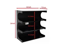 Casainc 4-Tier Book Shelf Cabinet Coffee Table with Organizer Storage Shelves