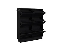 Casainc Modern Elegant Narrow Tipping Bucket Shoe Cabinet with 6 Flip Drawers