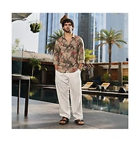 Campus Sutra Men's Camel Beige Pigme-Strokes Shirt