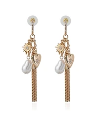 BCBGeneration Multi-Charm Tassel Drop Earrings