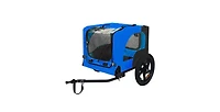 Blue Pet Bike Dog Cart for Bicycle Suitable for Small and Medium Pets Folding Cart Frame Quick Release Wheel Internal Leash