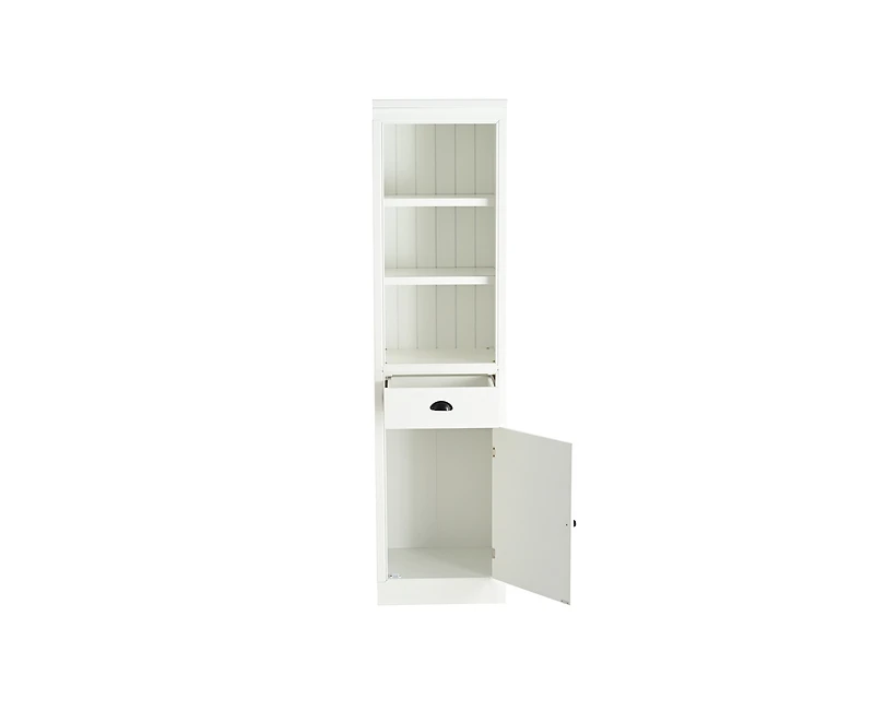 Casainc 75" Freestanding 5-Tier Display Storage Cabinet Book Shelf with 1 File Drawer