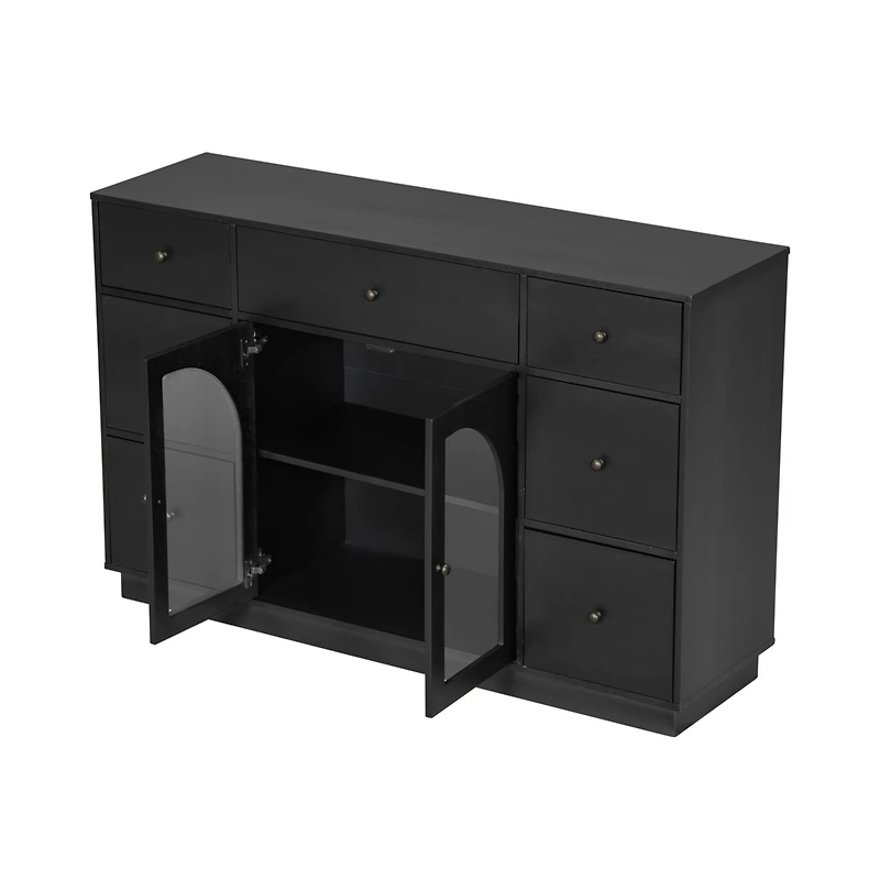 Storage Cabinet with 2 doors and 7 drawers