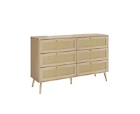 Casainc Rattan Storage Cabinet with 6 Drawers