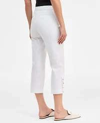 Jm Collection Women's Side-Button Pull-On Capri Pants, Macy's Exclusive