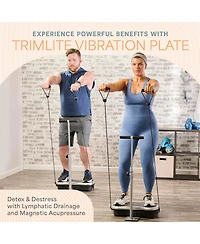 LifePro Vibration Plate Machine with Handlebar & Acupoints for Full-Body Fitness - Dark Gray