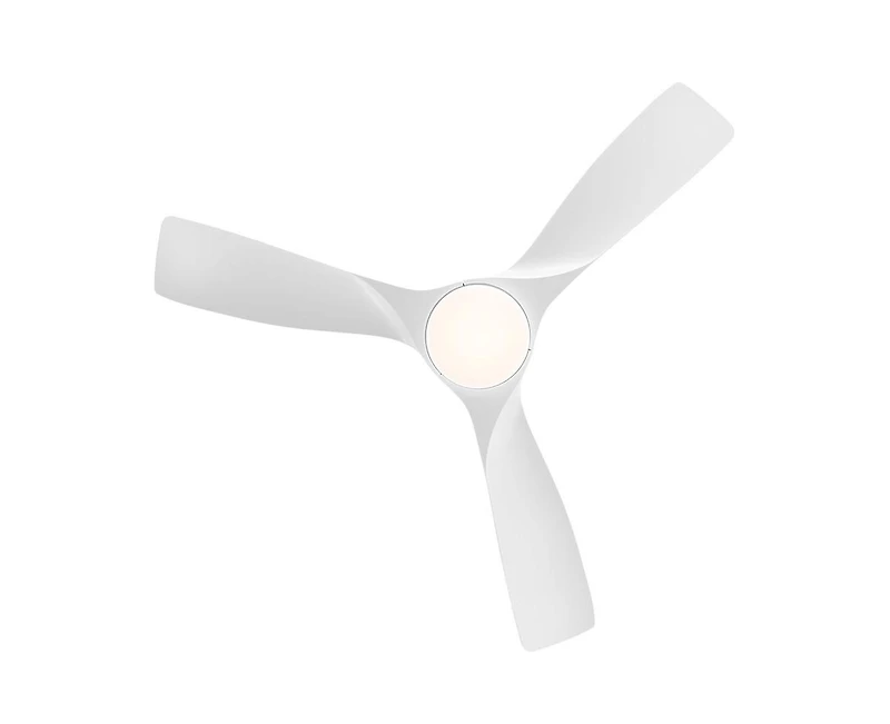 54-inch Modern Minimalist Golden 3-Blade Ceiling Fan with Led Light Remote Control Supports 6 Speeds and Timer Function