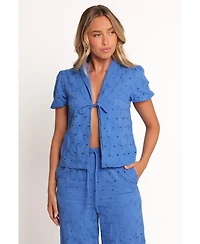 Petal and Pup Women's Ksenia Embroidered Tie Top