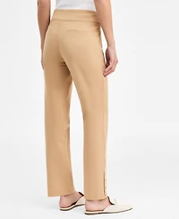 Jm Collection Women's Side-Button Pull-On Straight-Leg Pants, Macy's Exclusive
