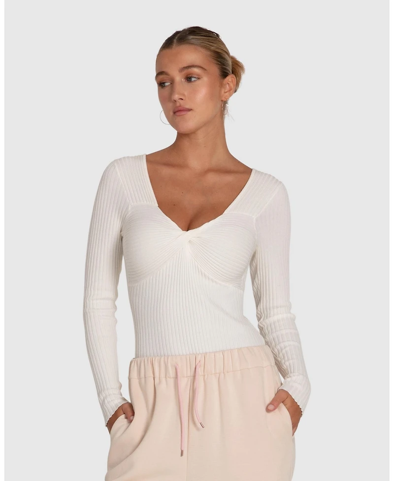 Belle & Bloom Women's Think Twice Long Sleeve Bodysuit