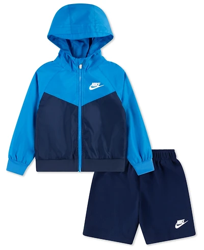 Nike Boys Toddler 2T-4T 2-Piece Windrunner Long-Sleeve Jacket and Shorts Set