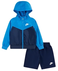 Nike Boys Toddler 2T-4T 2-Piece Windrunner Long-Sleeve Jacket and Shorts Set