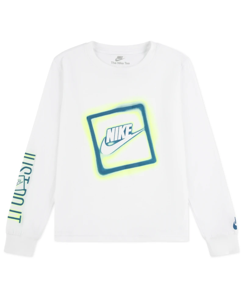 Nike Boys 2T-7 Neon Box Graphic Print Futura T-Shirt