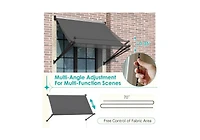 Aecojoy Retractable Awning, 40"x80" Manual Outdoor Awnings for Door Entrance, Sun Shade Canopy