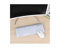 Wireless Keyboard and Mouse Combo - Scissor Ultra-Thin Silent Ergonomic Keyboard with Numeric Keys - 2.5G Receiver for Pc, Laptop