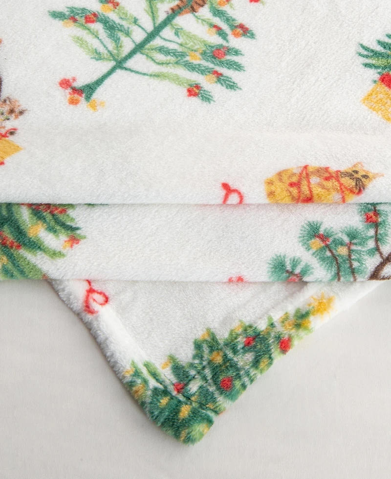 Linery & Co. Velvet Plush Cozy Christmas Throw Blanket