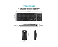 2.4G Wireless Keyboard and Mouse Combo - Dual-mode keyboard & Bluetooth mouse for Laptop, Desktop
