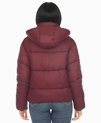 White Mark Women's Quilted Puffer Full Front Zipper Jacket