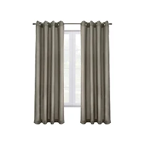 Commonwealth Edison Grommet Dressing Window Curtain Panel - 52x95", Light Grey