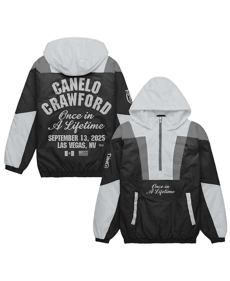 Canelo Vs Crawford Men's Black Once A Lifetime Half-Zip Jacket
