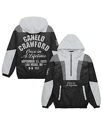 Canelo Vs Crawford Men's Black Once A Lifetime Half-Zip Jacket