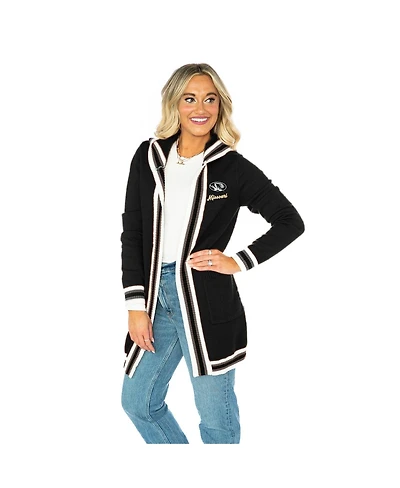 Gameday Couture Women's Black Missouri Tigers Tri-Blend Rounded Stripe Sweater
