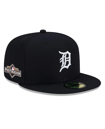 New Era Men's Navy Detroit Tigers 2025 Mlb Postseason Side Patch 59FIFTY Fitted Hat