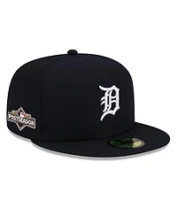 New Era Men's Navy Detroit Tigers 2025 Mlb Postseason Side Patch 59FIFTY Fitted Hat
