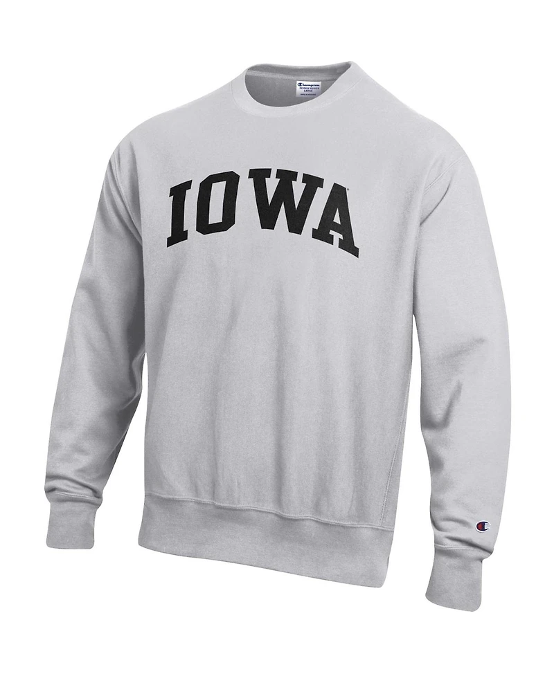 Champion Men's Gray Iowa Hawkeyes Reverse Weave Fleece Sweatshirt