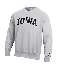 Champion Men's Gray Iowa Hawkeyes Reverse Weave Fleece Sweatshirt
