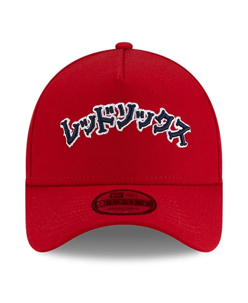New Era x Hyperfly Men's Red Boston Red Sox A-Frame 9FORTY Adjustable Hat