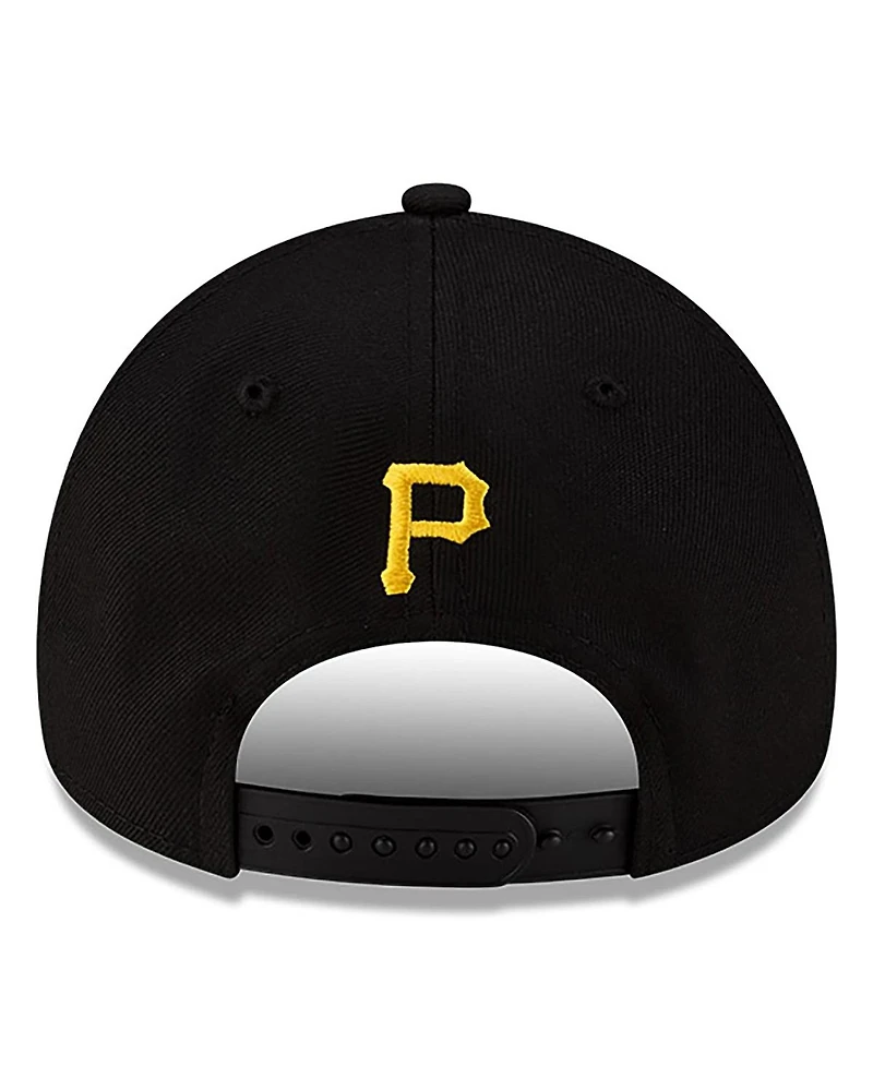 New Era x Hyperfly Men's Black Pittsburgh Pirates A-Frame 9FORTY Adjustable Hat
