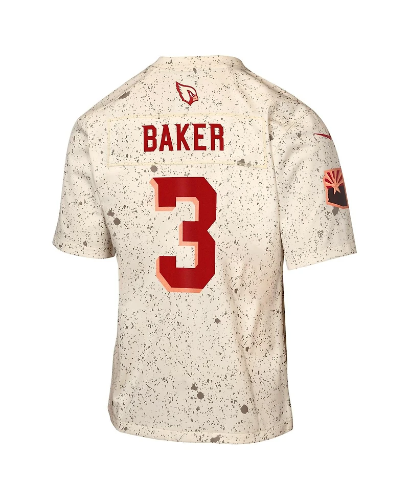 Nike Big Boys and Girls Budda Baker Natural Arizona Cardinals 2025 Rivalries Collection Game Jersey