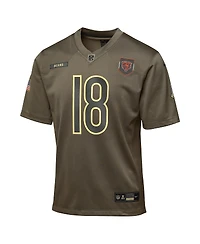 Nike Big Boys and Girls Caleb Williams Olive Chicago Bears 2025 Salute to Service Game Jersey