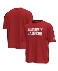 Under Armour Men's Red Wisconsin Badgers Throwback Motion Heavyweight T-Shirt