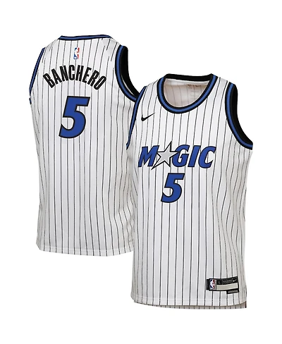 Nike Big Boys and Girls Paolo Banchero White Orlando Magic Swingman Player Jersey