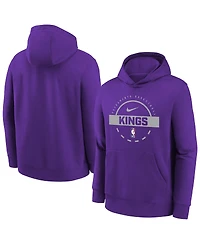 Nike Big Boys and Girls Purple Sacramento Kings 2025/26 Club Fleece Practice Hoodie