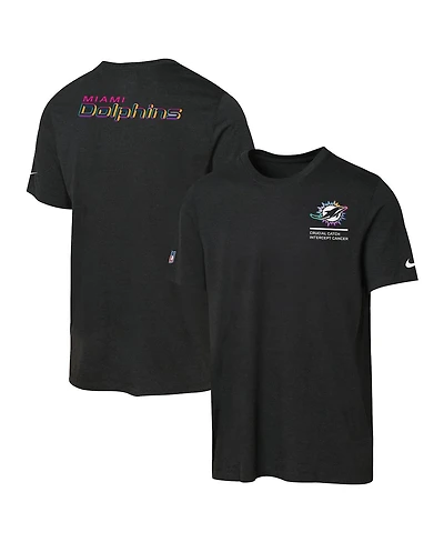 Nike Big Boys and Girls Black Miami Dolphins 2025 Nfl Crucial Catch Tri-Blend Dri-fit T-Shirt