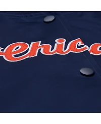 Mitchell & Ness Women's Navy Chicago Bears Full-Snap Satin Jacket