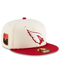 New Era Men's Natural/Cardinal Arizona Cardinals 2025 Rivalries Collection Sideline Rope 59FIFTY Fitted Hat
